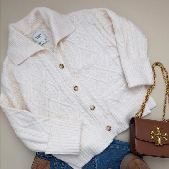 Abercrombie chunky sweater cardigan - Picture 5 of 8